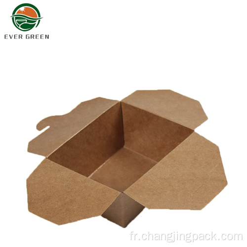 Disposable aliments à emporter brun kraft en papier emballage en papier